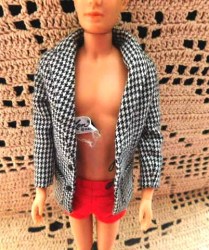 1400 1964 KEN DOLL COUNTRY CLUBBIN CHECK JACKET, AND KEN BOXY FRANK SINATRA JACKET